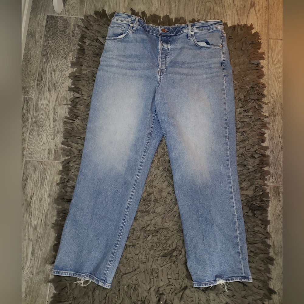 Express High Waisted Relaxed Straight Ankle Jeans